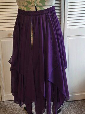 Purple Chiffon/Petal/Fairy Belly dance skirt